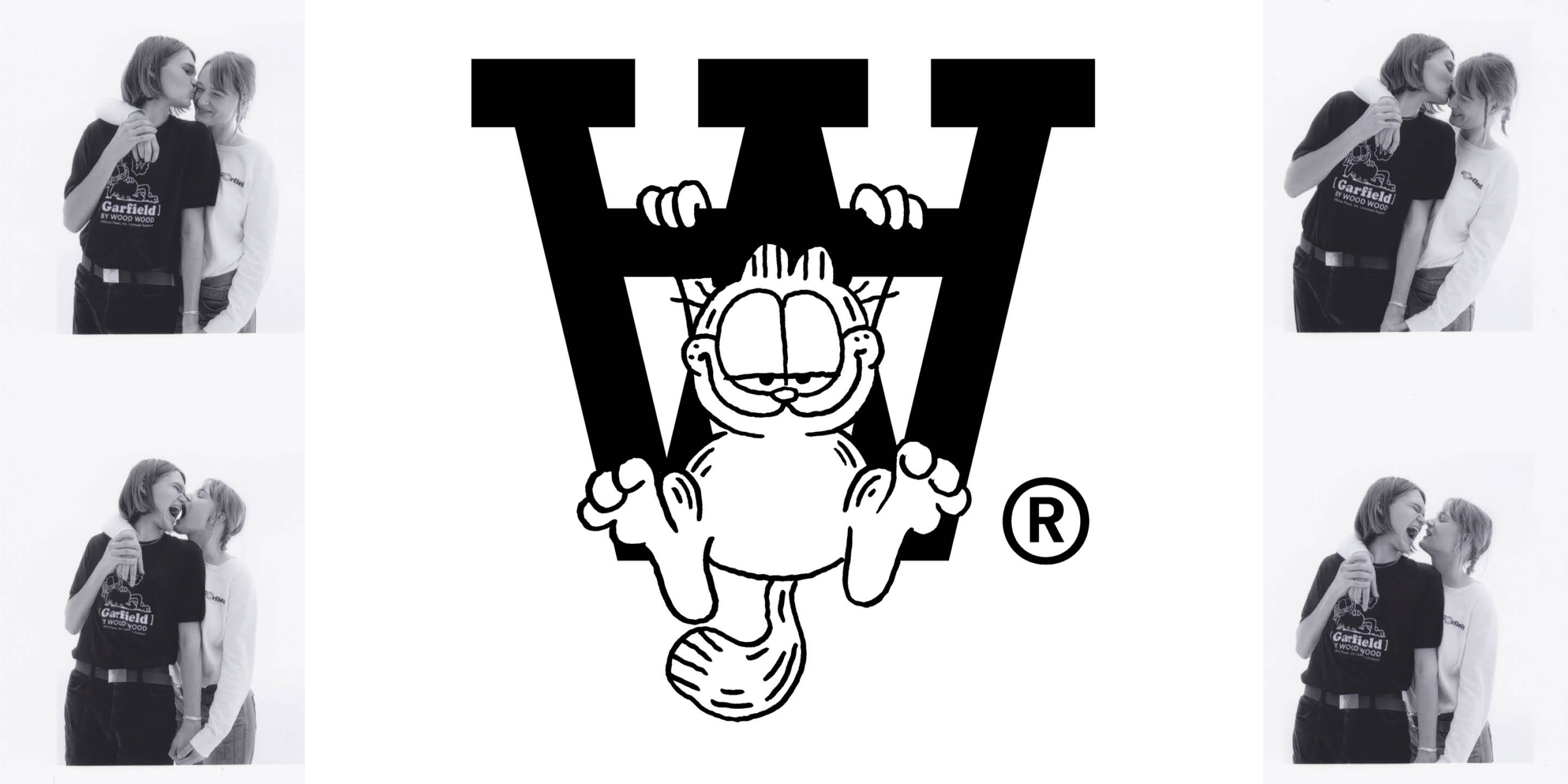 Wood Wood Garfield logo black and white