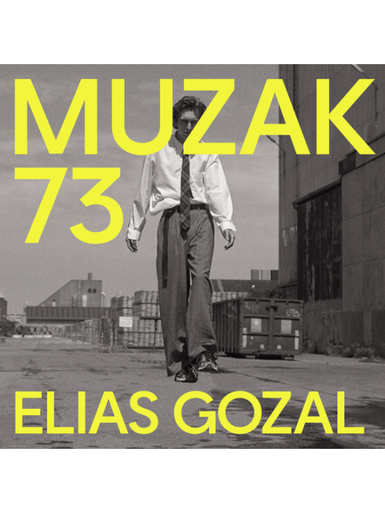 Elias Gozal walking + yellow text