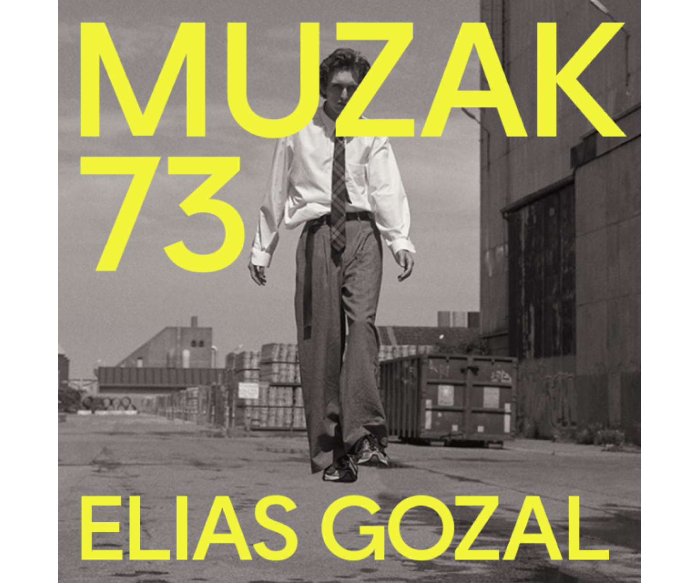 Elias Gozal walking + yellow text