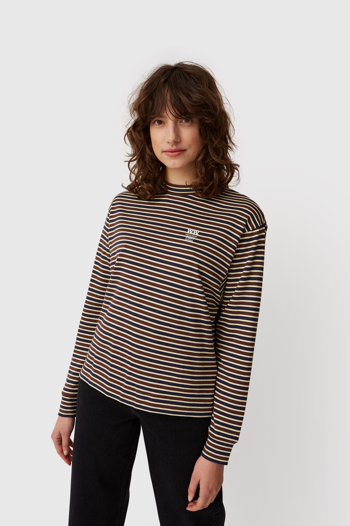 Wood Wood Astrid long sleeve Navy stripes | WoodWood.com