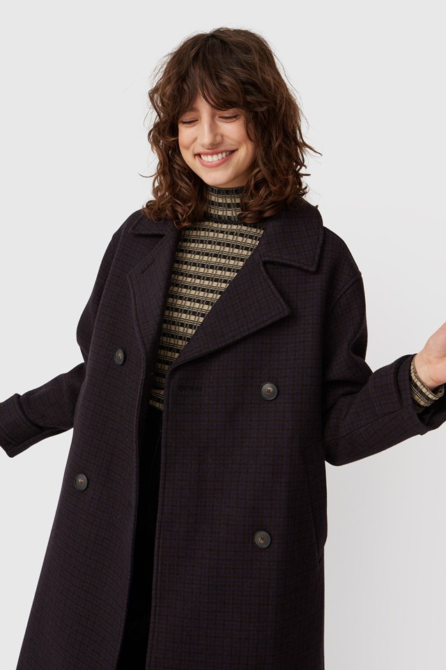 Wood Wood Phoebe coat Brown check | WoodWood.com