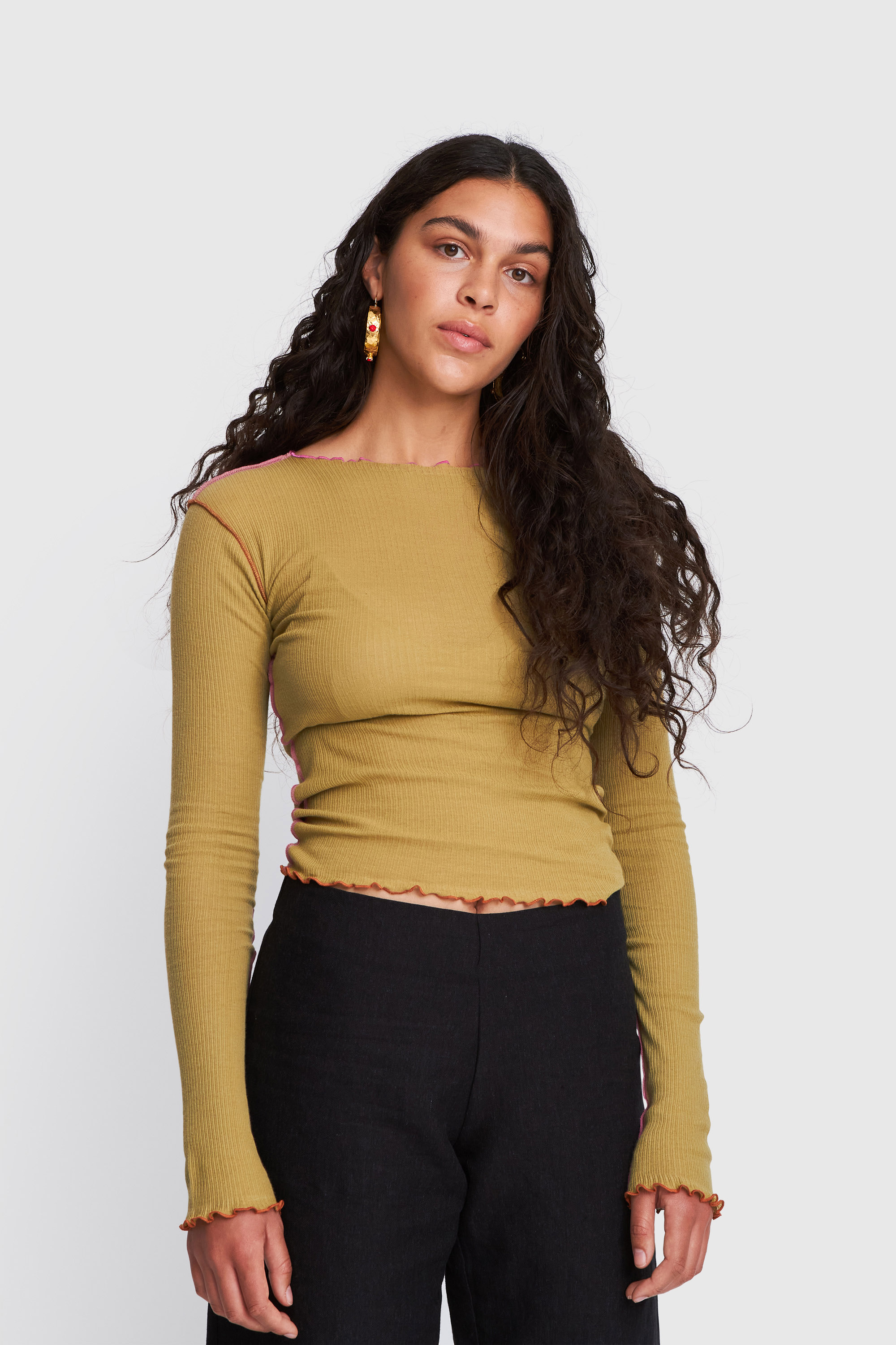 Baserange Vein Long Sleeve Topa green | WoodWood.com