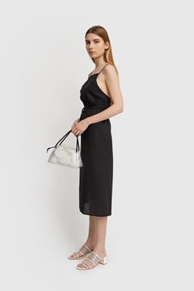 Baserange Yumi Apron Dress Black | WoodWood.com