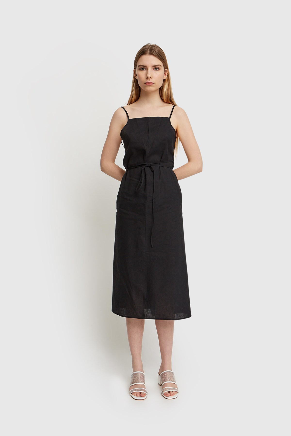 Baserange Yumi Apron Dress Black | WoodWood.com