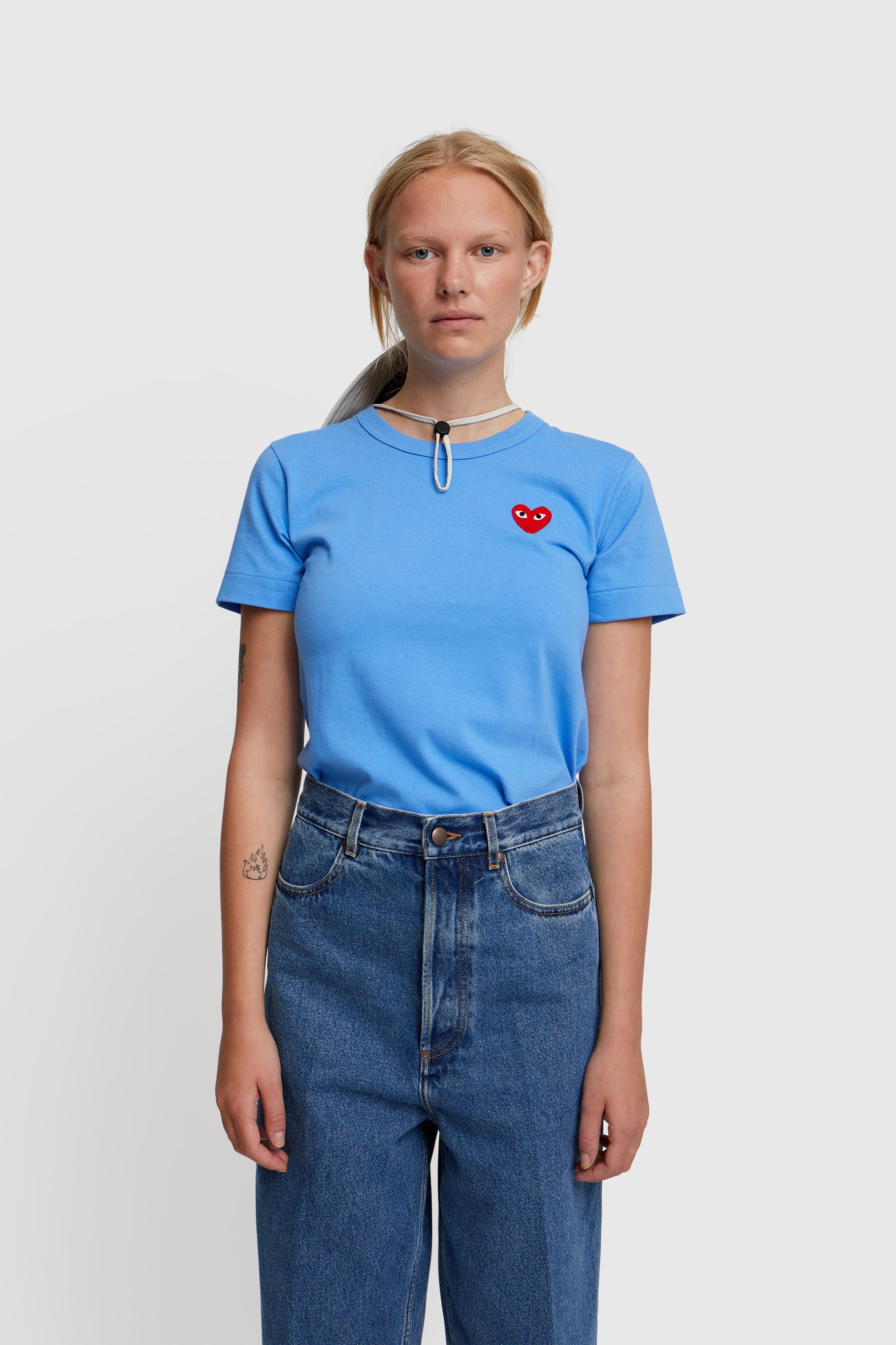 cdg play womens shirt