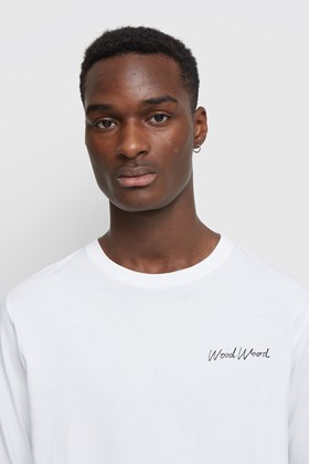 Wood Wood Peter long sleeve Bright white | WoodWood.com