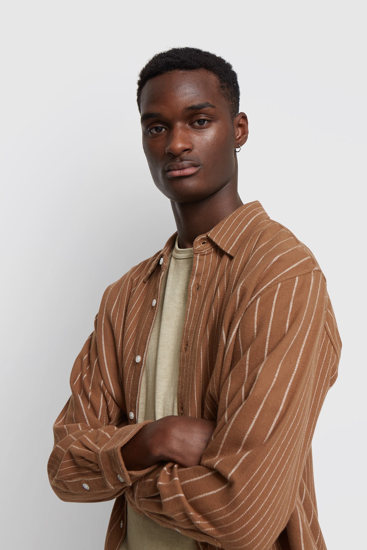 NOMA t.d. Pin Stripe Shirt Walnut | WoodWood.com