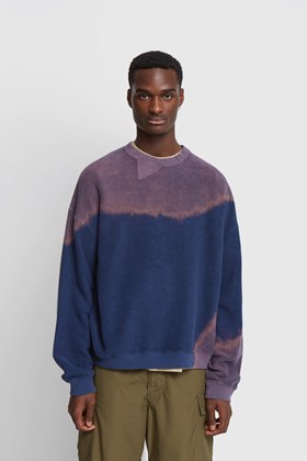 NOMA t.d. Bleach Twist Sweat Navy | WoodWood.com