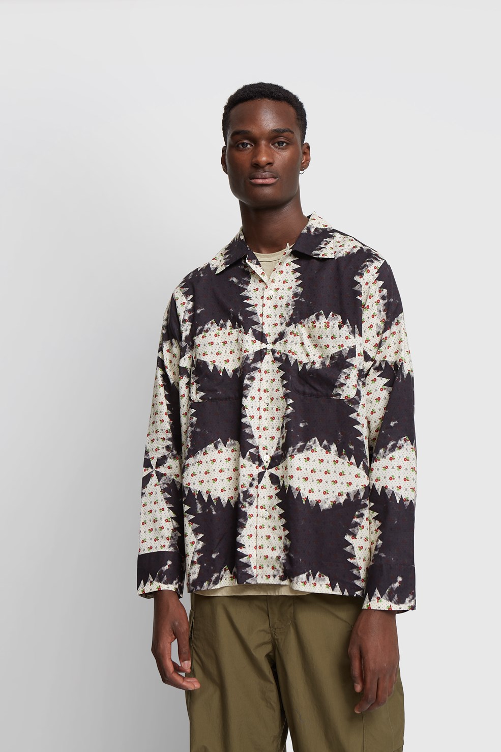 NOMA t.d. Flower & Quilt Shirt Black | WoodWood.com