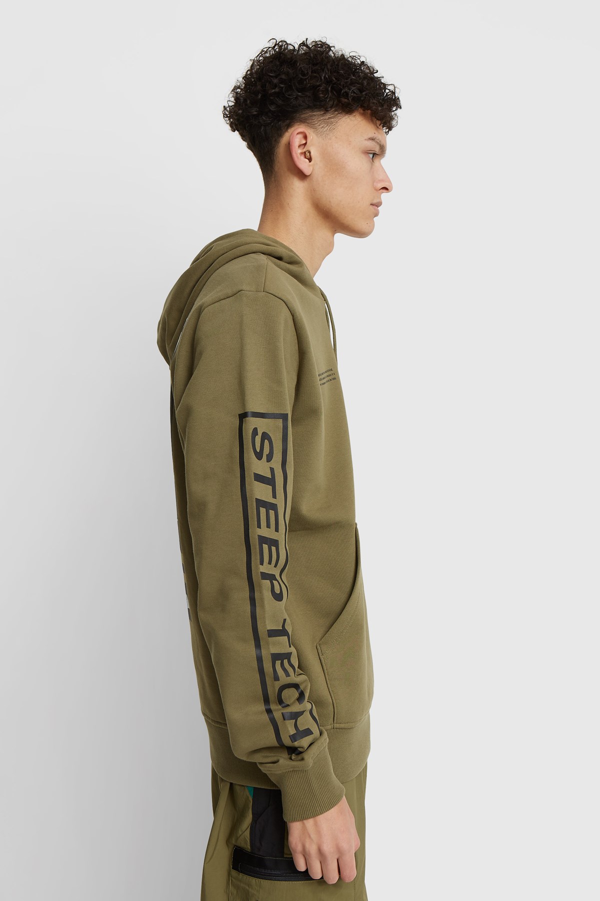 The North Face M Steep Tech Logo Hoodie Burnt olive green