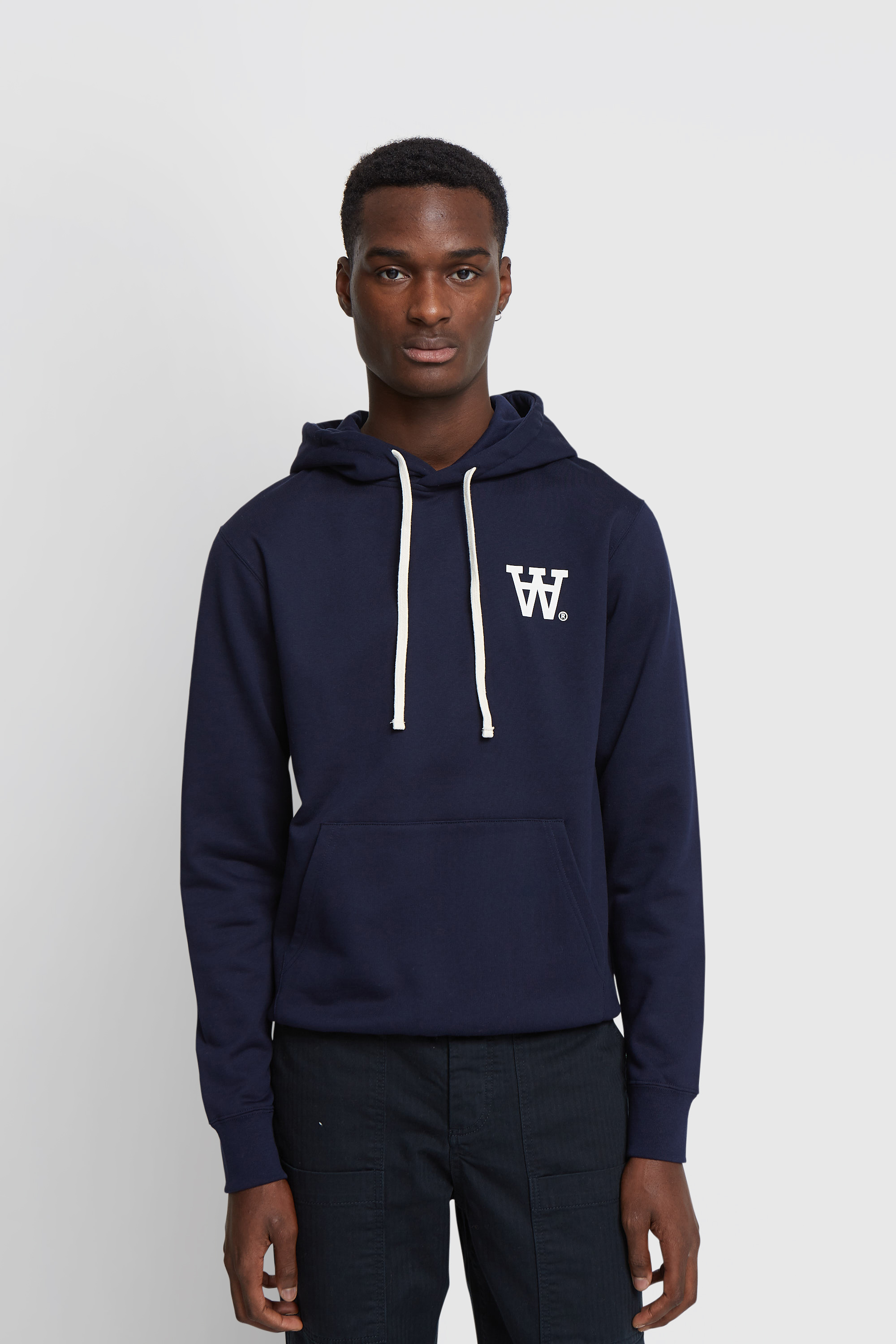 Double A by Wood Wood Ian hoodie Navy | WoodWood.com