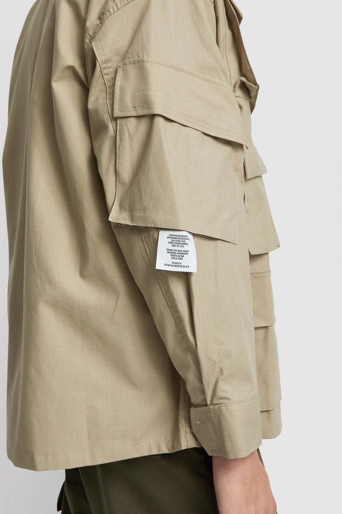 WTAPS Modular LS / Shirt. Ripstop Beige | WoodWood.com