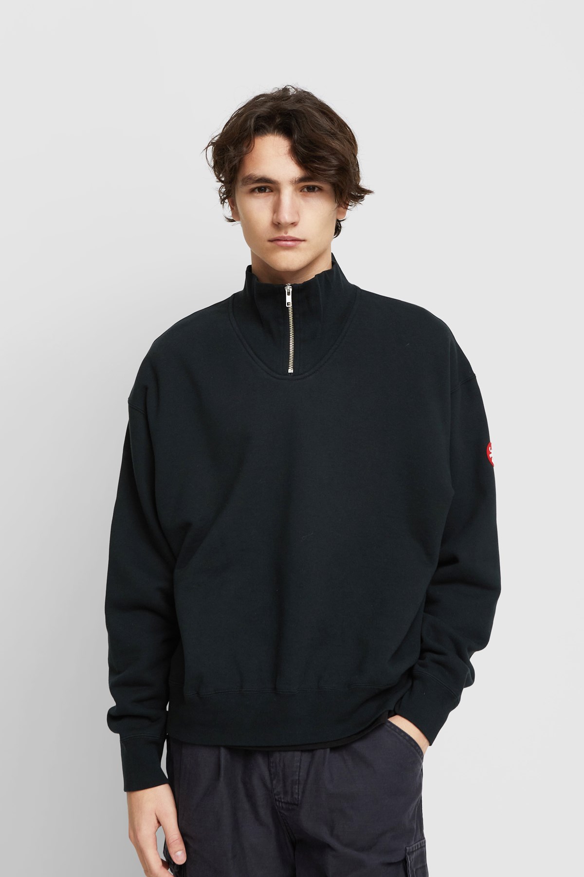 Cav Empt Half Zip Casual Sweat Black WoodWood