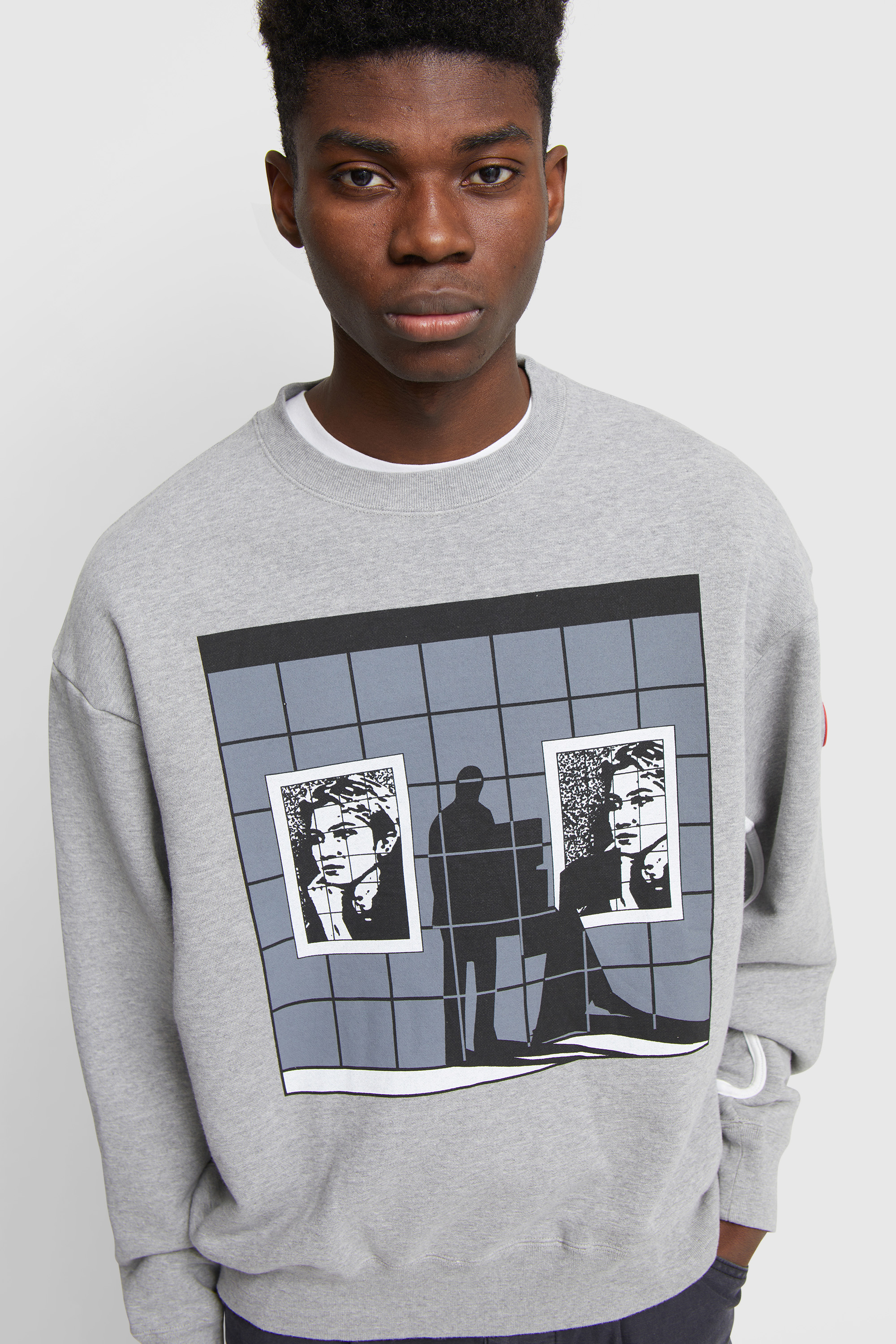 Cav Empt Unbalance Behind Crew Neck Grey | WoodWood.com