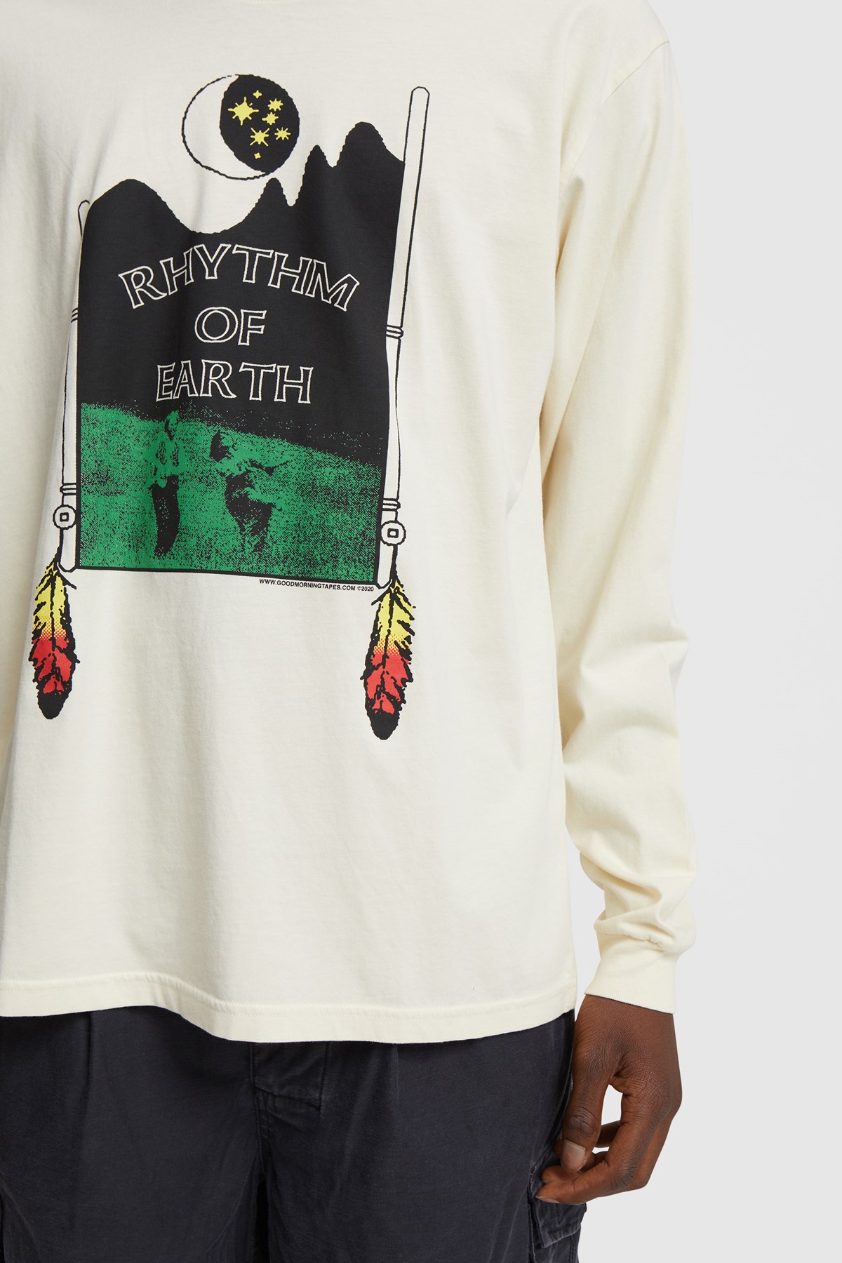 Good Morning Tapes Rhythm of Earth LS Tee Natural - Wood Wood