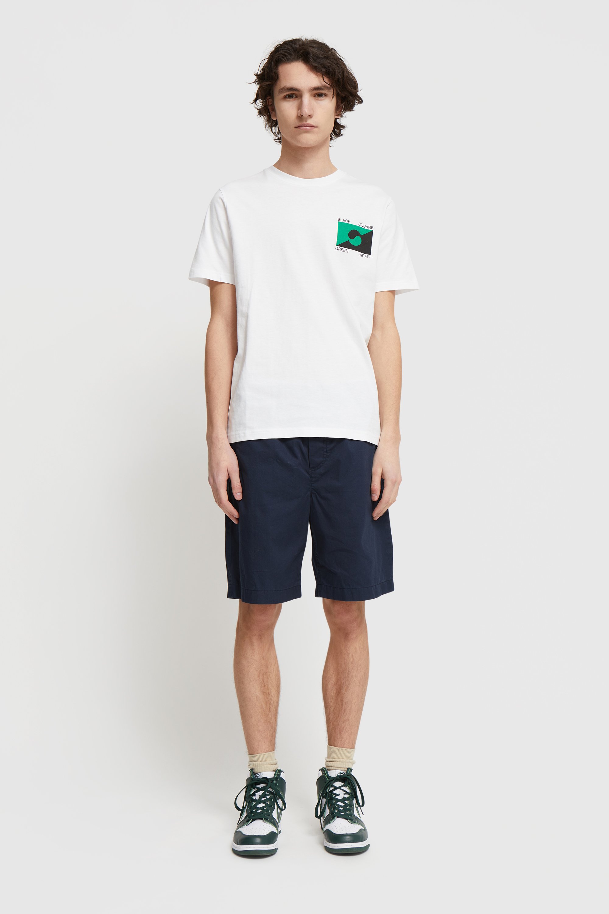 Wood Wood Alfred twill shorts Navy | WoodWood.com