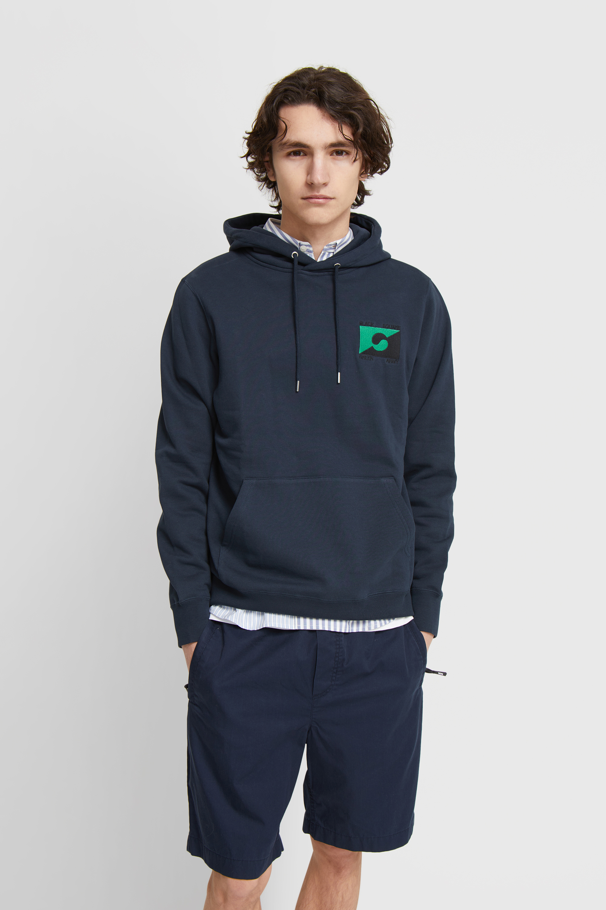 Wood Wood Eddie GA hoodie Navy | WoodWood.com