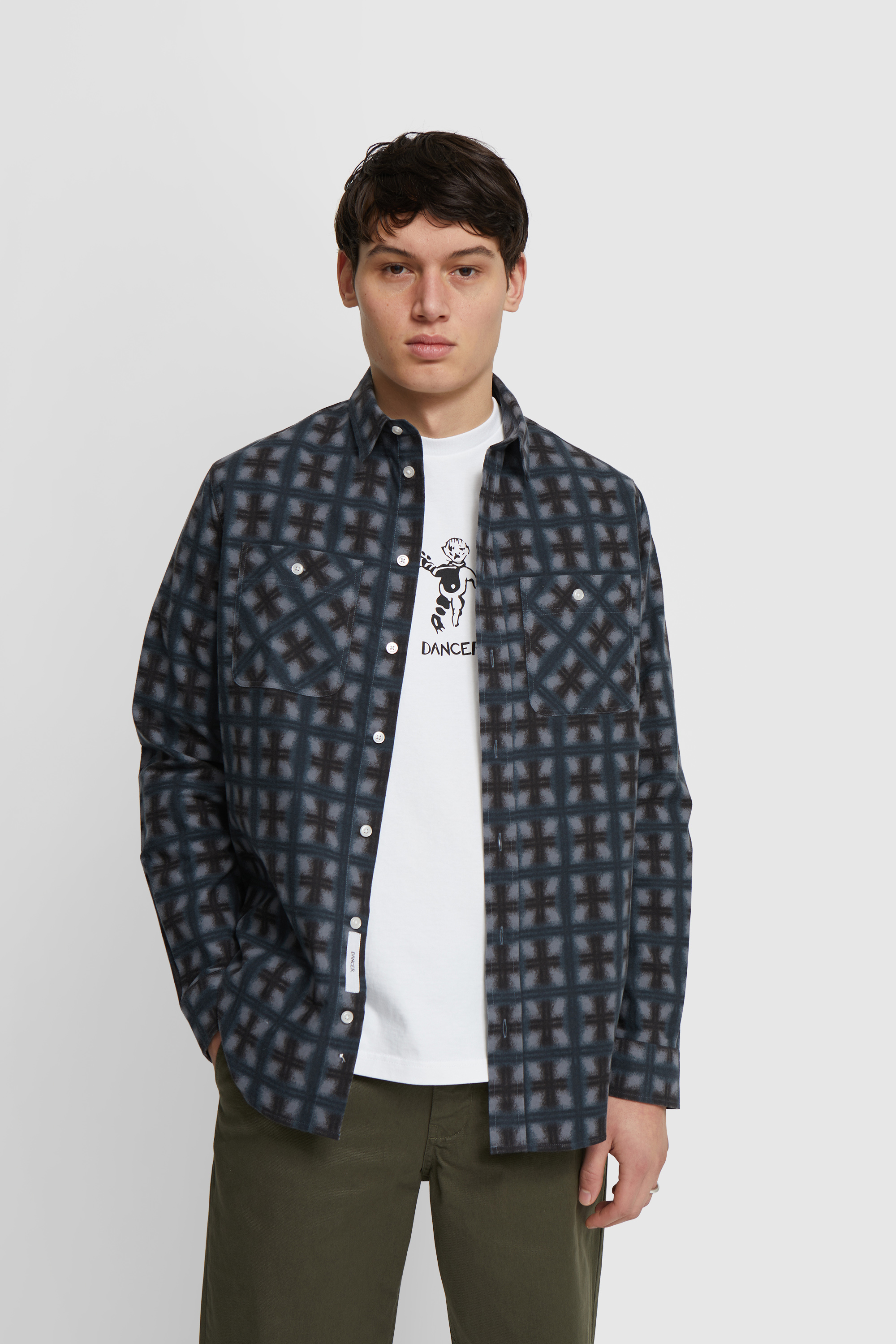 Dancer Dancer Flannel Shirt Dark navy | WoodWood.com