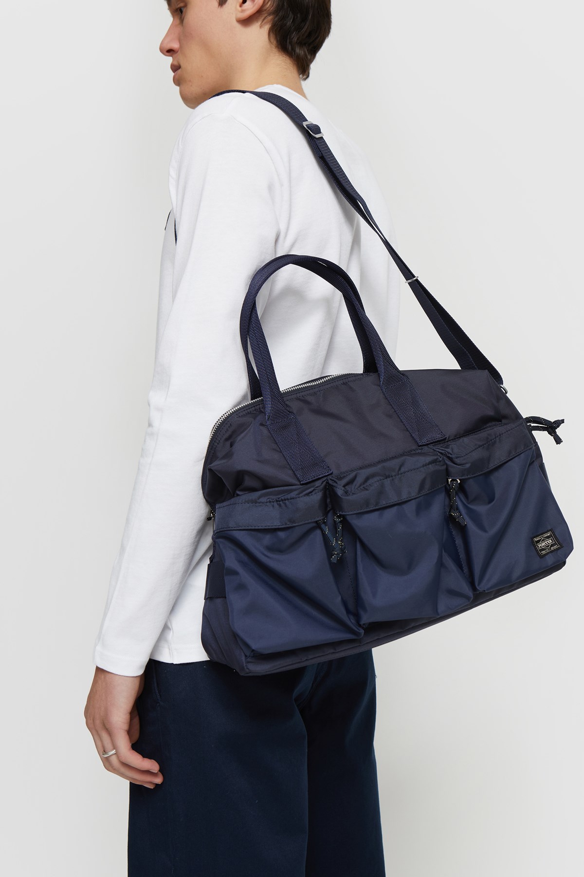 Porter Yoshida Force 2Way Duffle Bag Navy (50) | WoodWood.com