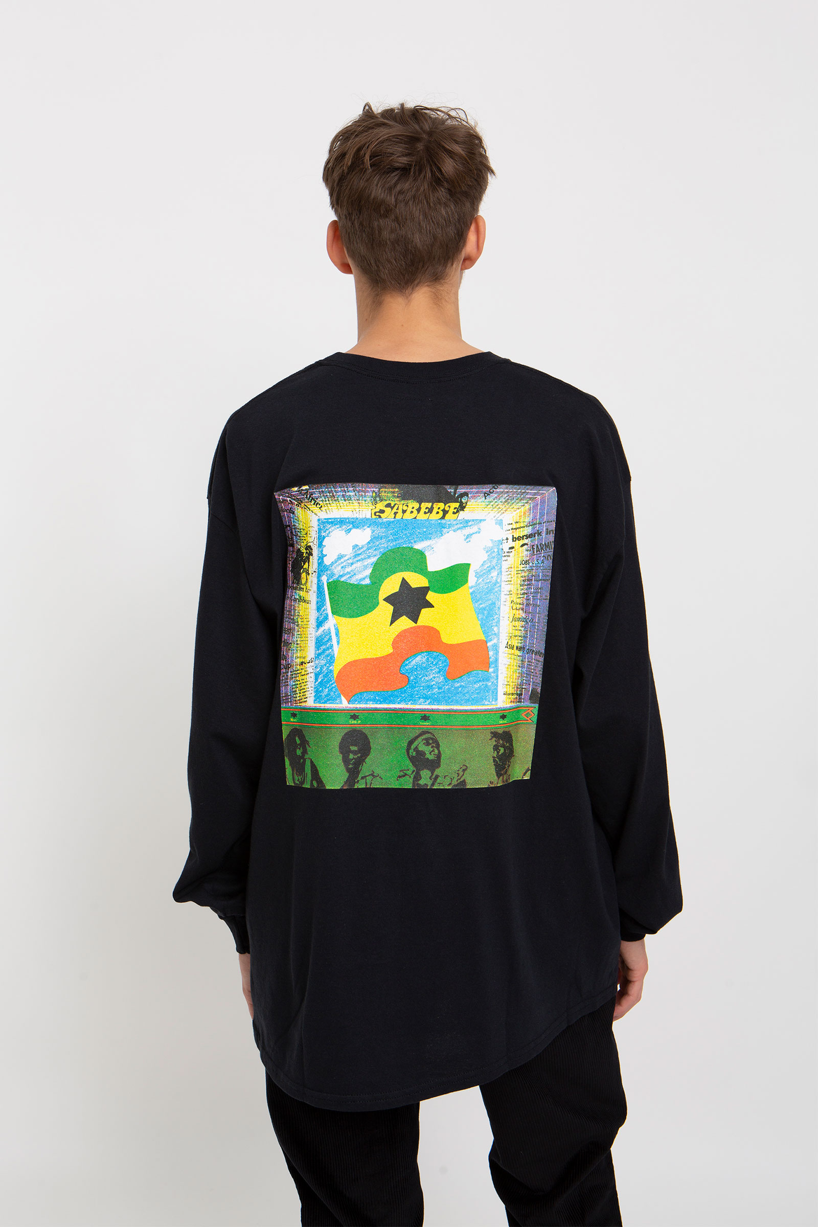 WACKO MARIA Crew Neck Long Sleeve T-shirt Black | WoodWood.com