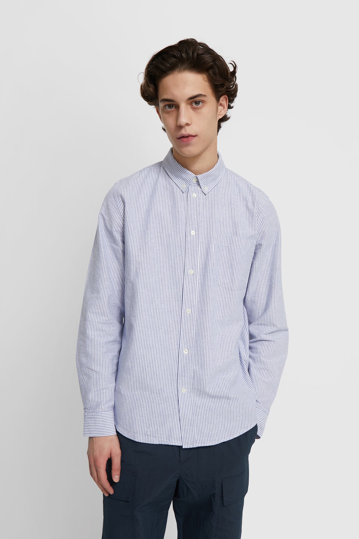 Wood Wood Adam oxford shirt Blue stripes | WoodWood.com