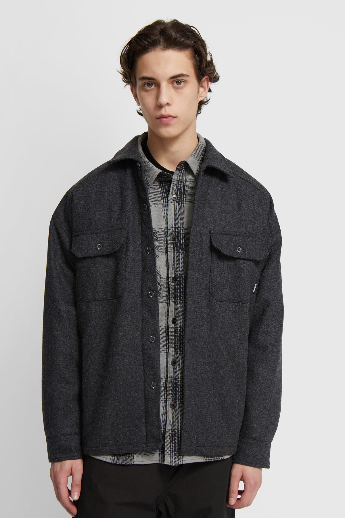 Neighborhood Corps / WE-Shirt . LS Charcoal | WoodWood.com