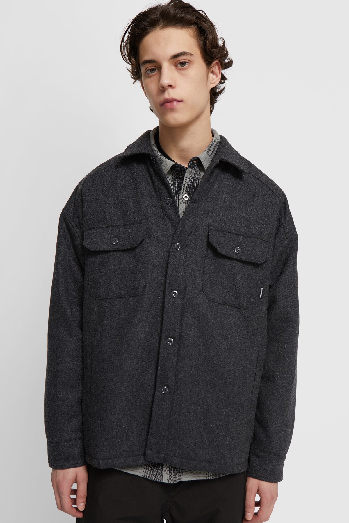 Neighborhood Corps / WE-Shirt . LS Charcoal | WoodWood.com