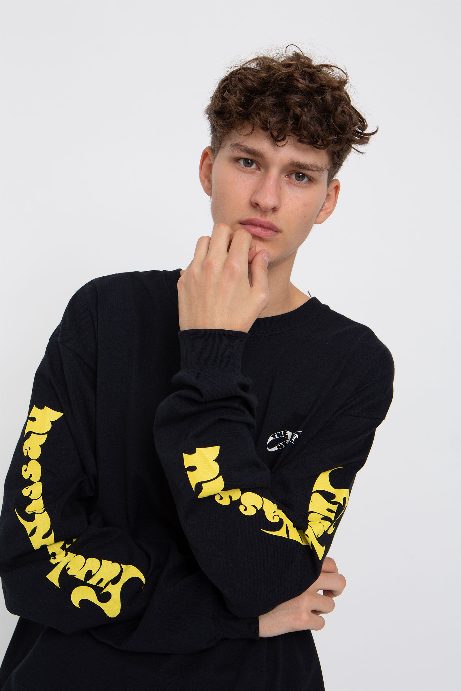 WACKO MARIA Crew Neck Long Sleeve T-shirt Black | WoodWood.com