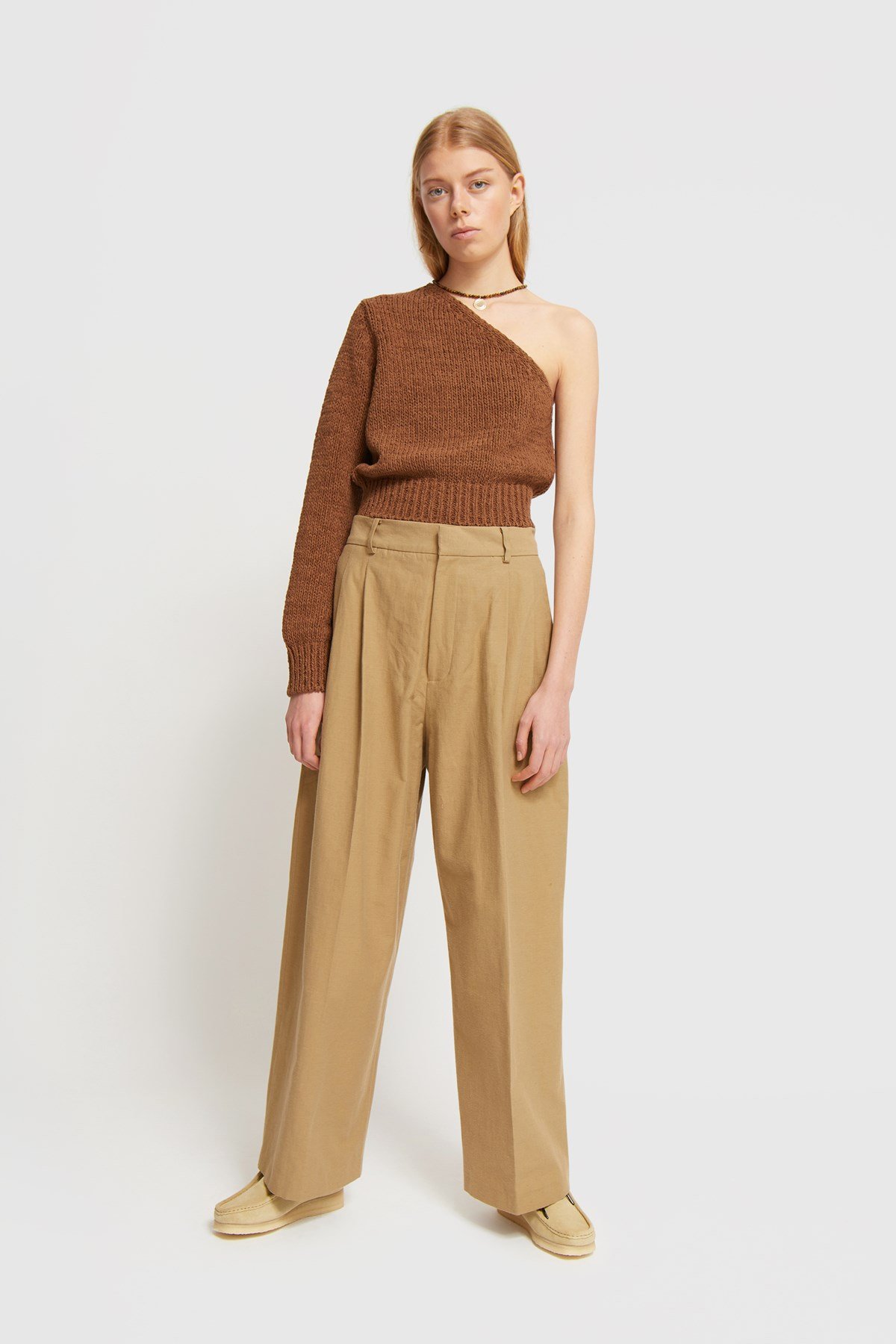 CristaSeya Double Pleated Trousers Light khaki | WoodWood.com