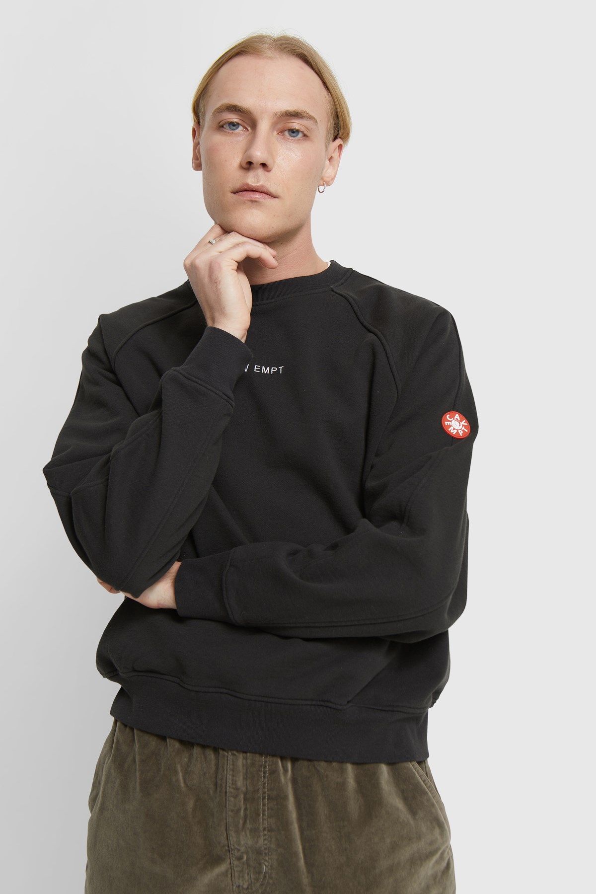 Cav Empt Big Crew Neck Black WoodWood