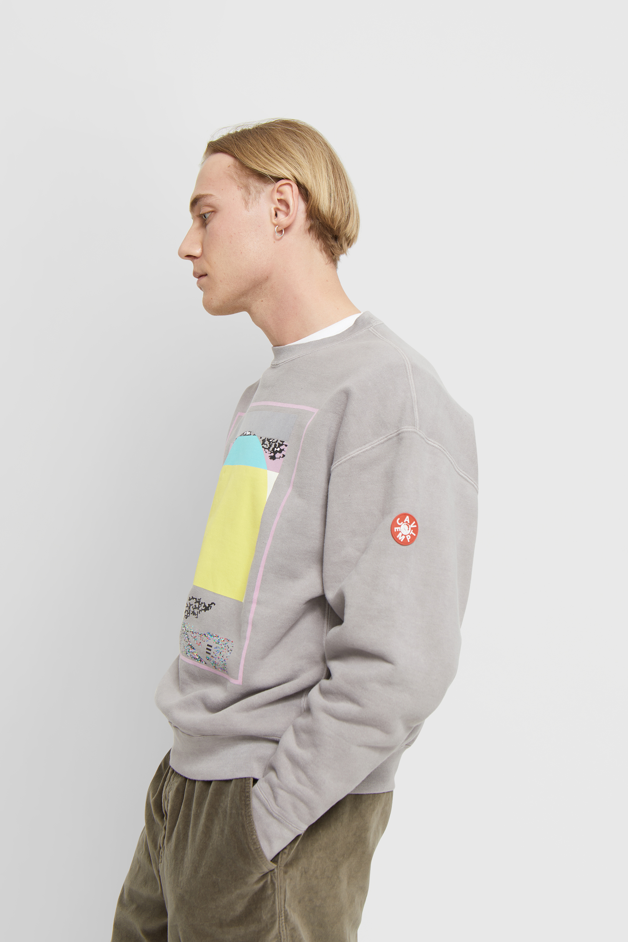 Cav Empt Overdye MD Crew Neck Grey | WoodWood.com