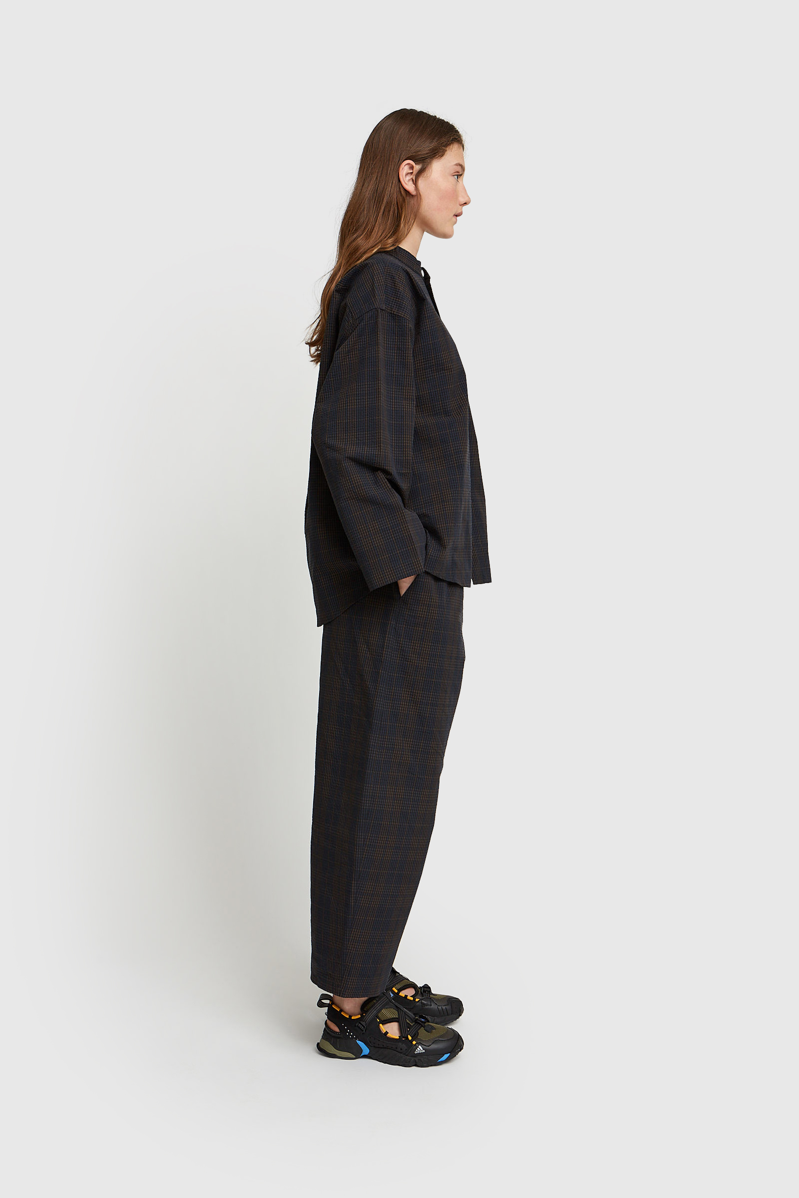 CristaSeya Striped Seersucker Pyjama Pant Black/brown | WoodWood.com