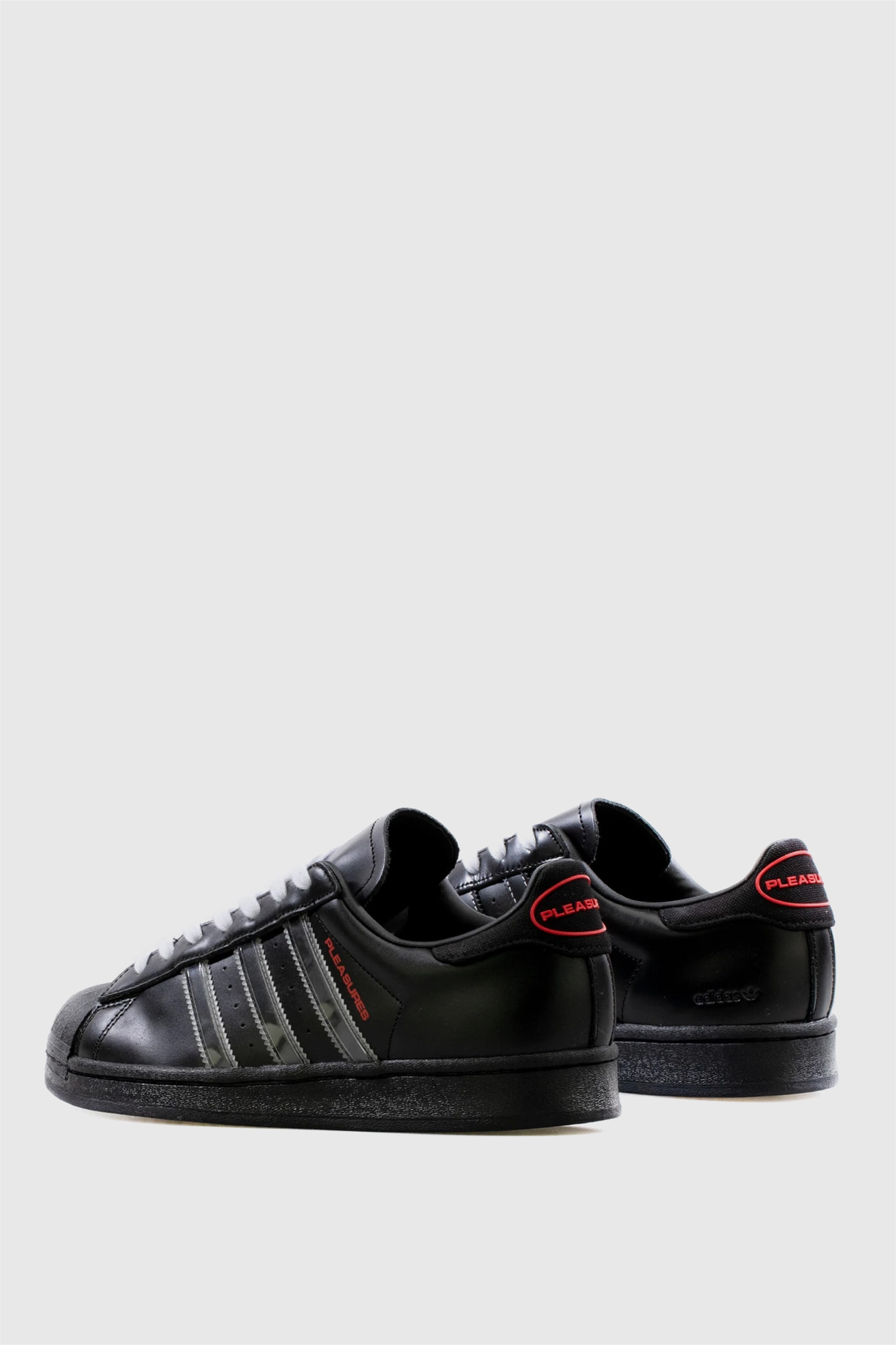 adidas Superstar Pleasures Core black/red | WoodWood.com