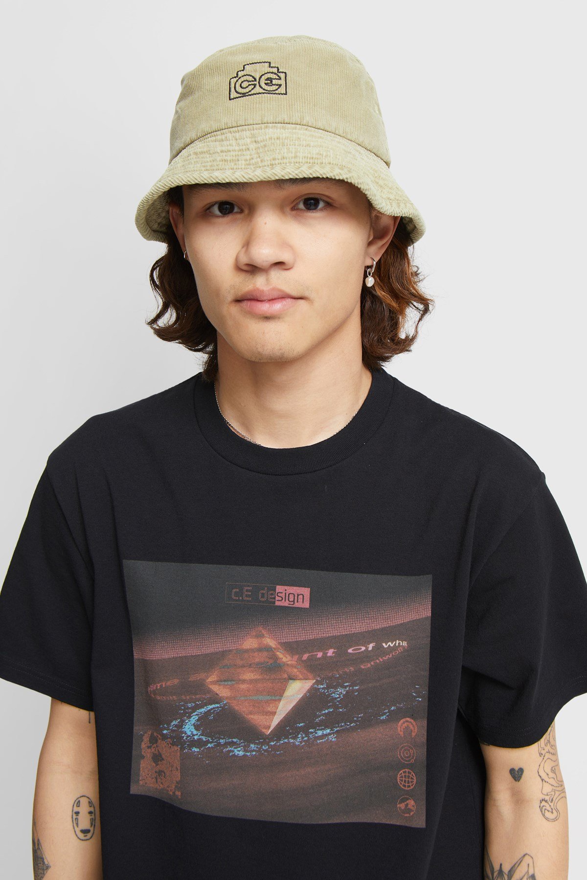 C.E CAV EMPT Overdye Cord Hat Grey - 帽子