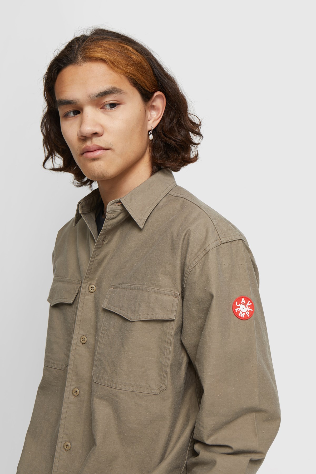 Cav Empt Cotton Nep Shirt Grey WoodWood