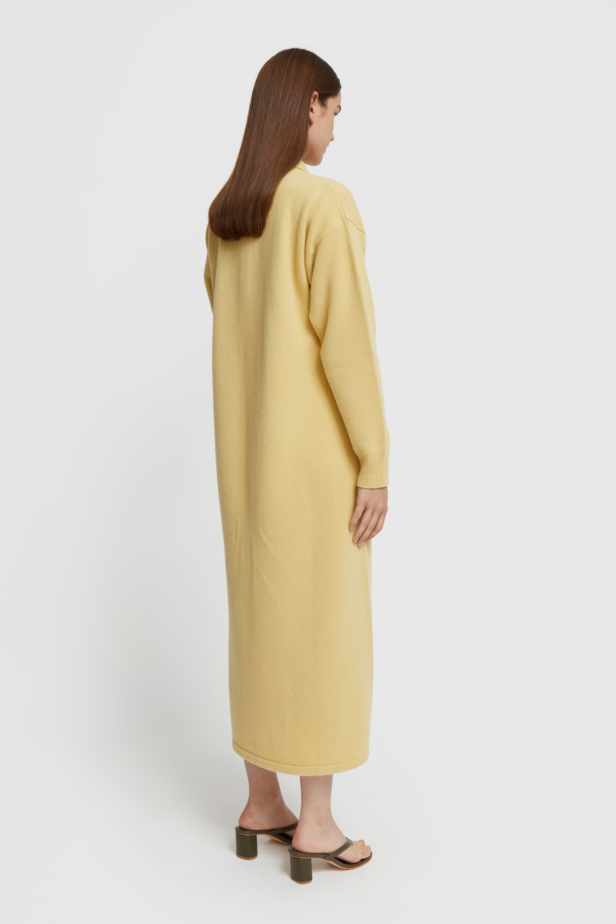 CristaSeya Felted Wool Polo Dress Ligth Yellow | WoodWood.com