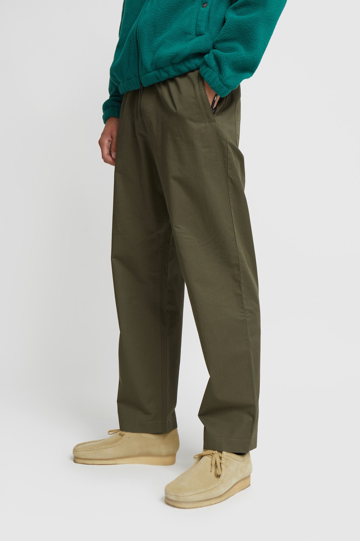 Wood Wood Stanley twill trousers Olive | WoodWood.com