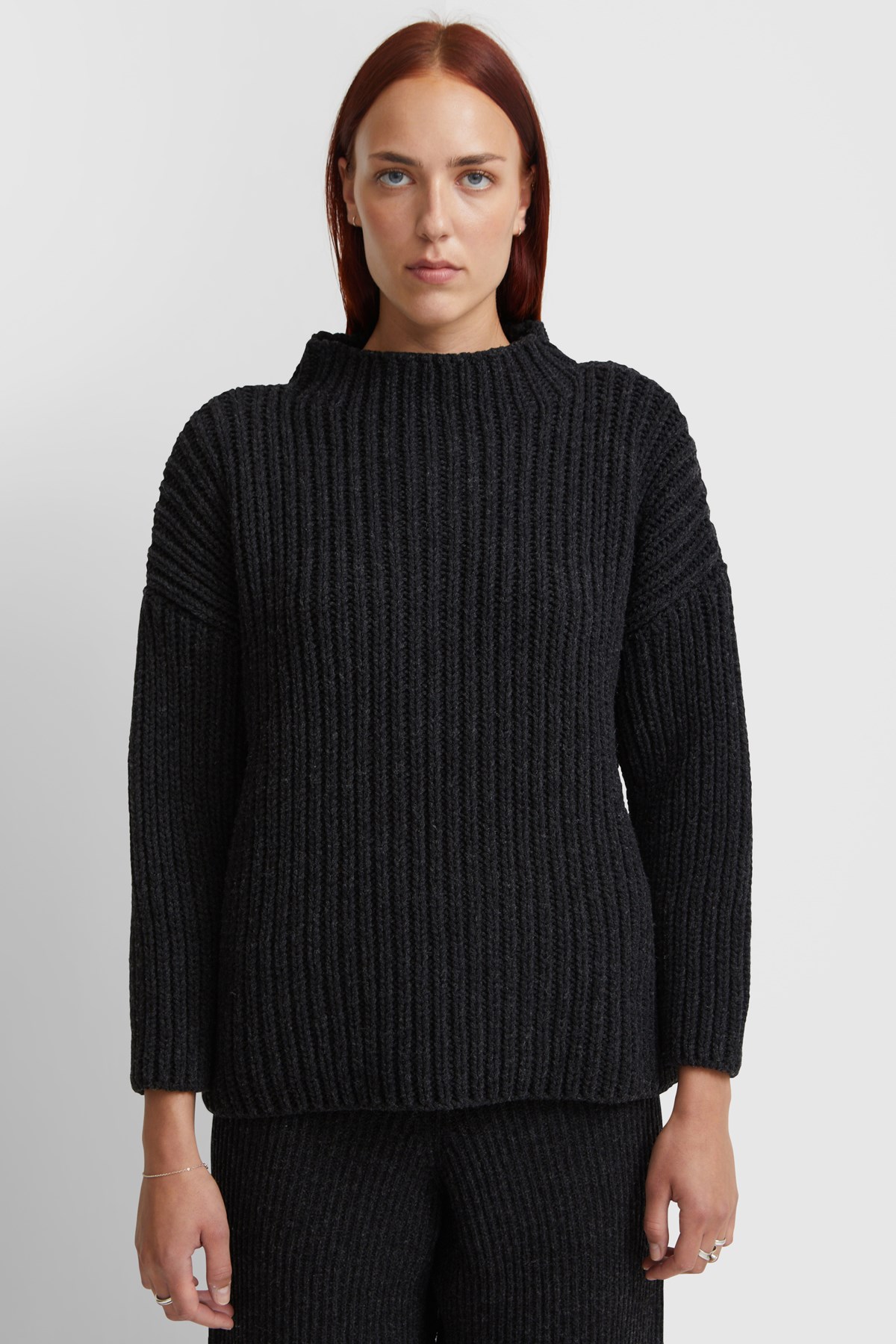 Baserange MEA PULLOVER Dark Grey Melange | WoodWood.com