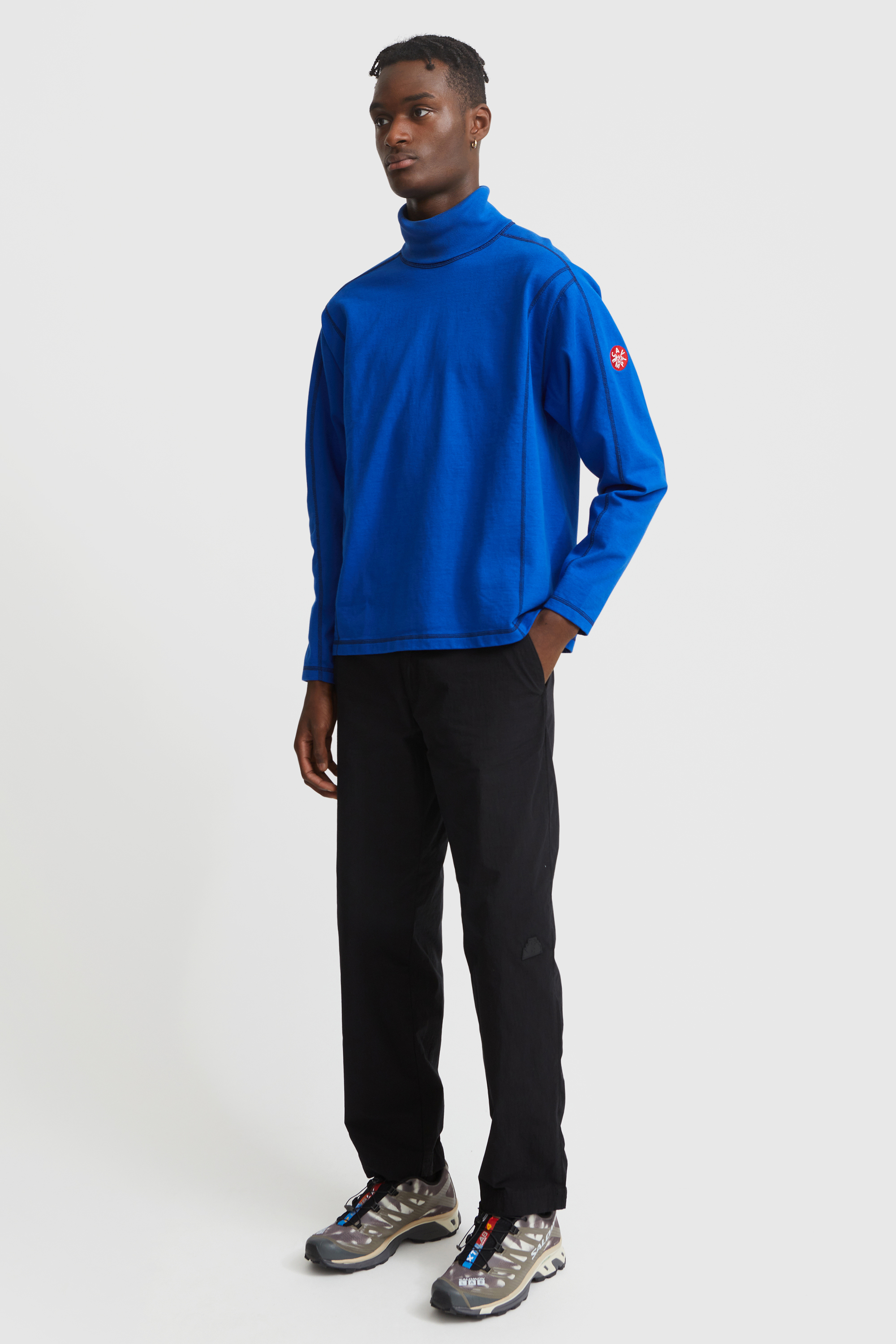 Cav Empt Turtle Neck Heavy Long Sleeve Blue WoodWood