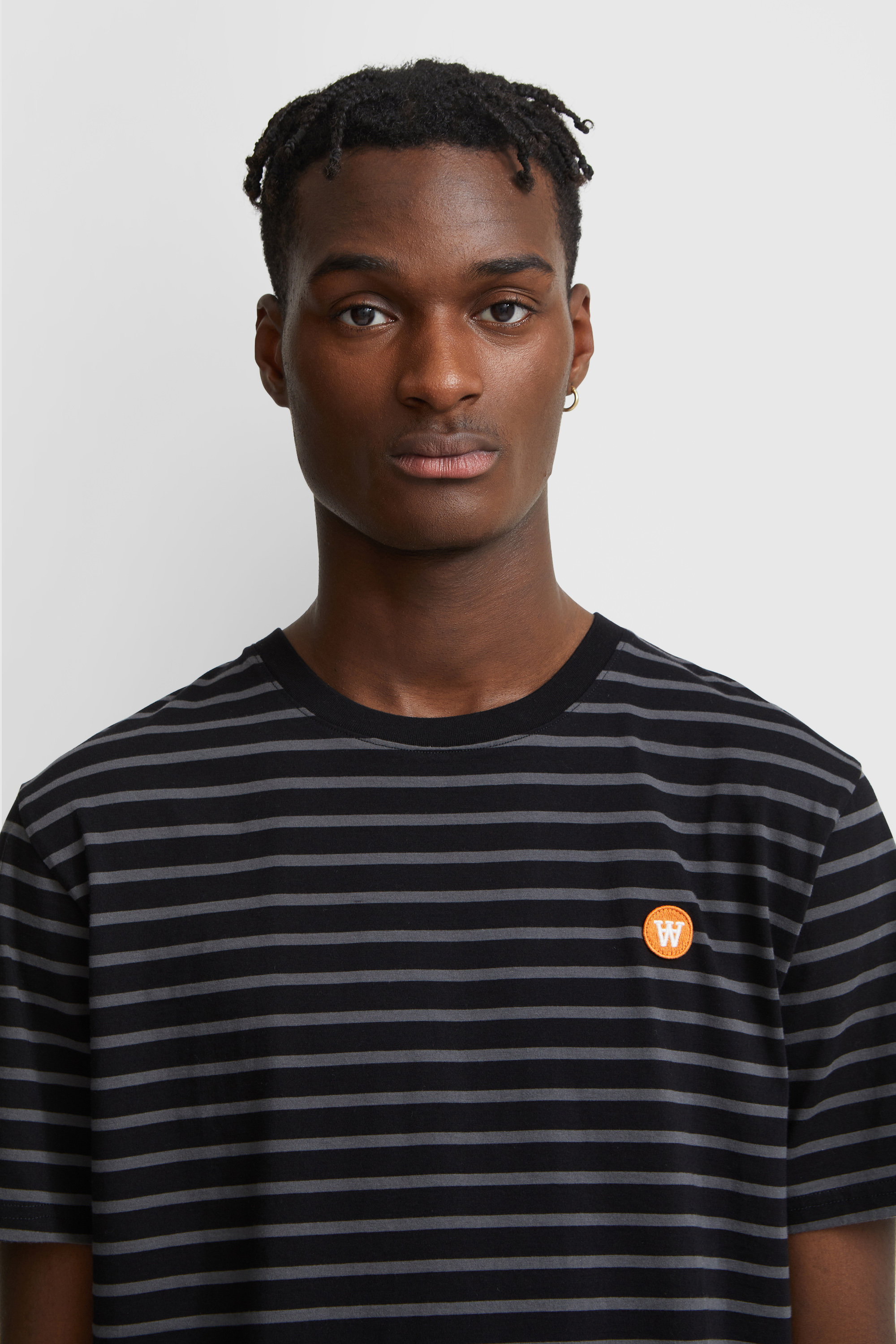 Double A by Wood Wood Ace T-shirt Black/grey stripes | WoodWood.com