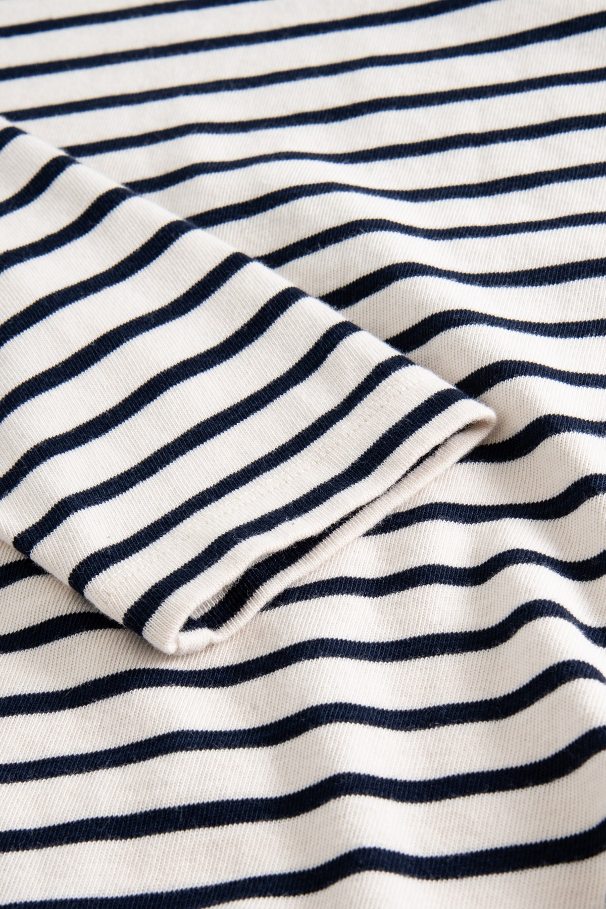 Double A by Wood Wood Moa stripe long sleeve Off-white/navy stripes ...