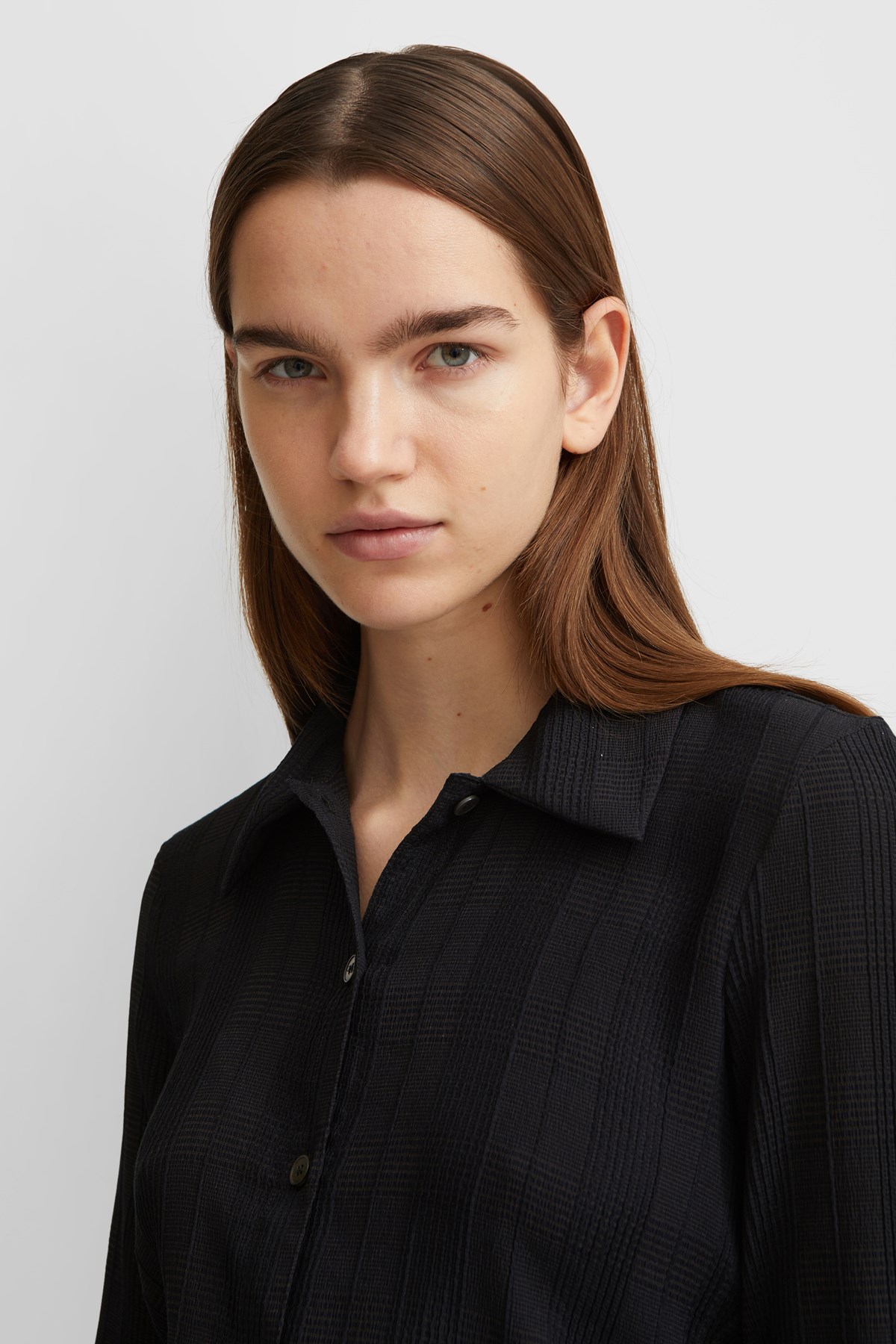 Wood Wood Julietta gathered check shirt Black | WoodWood.com