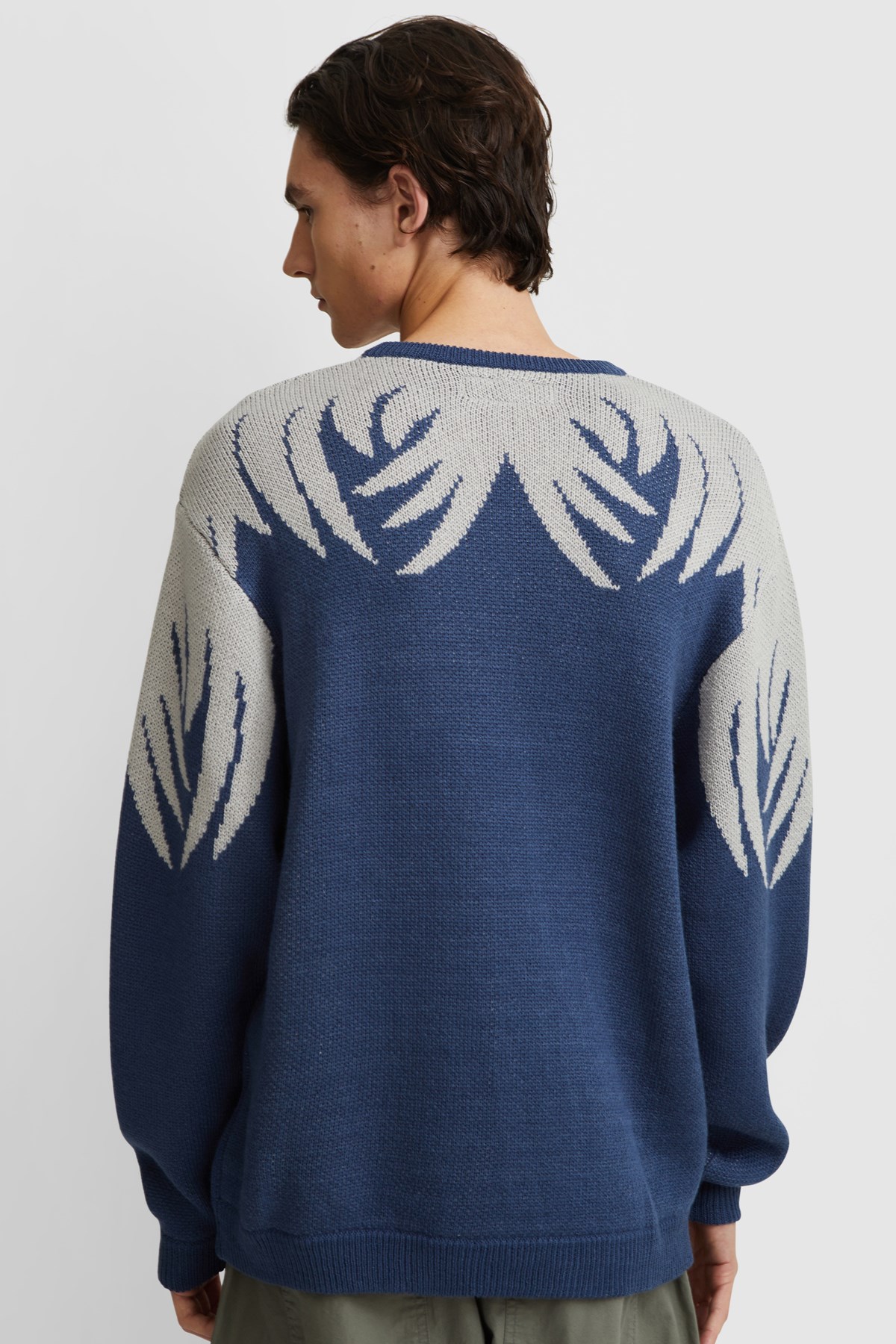 Neighborhood Jacquard / AW-Knit . LS Blue | WoodWood.com