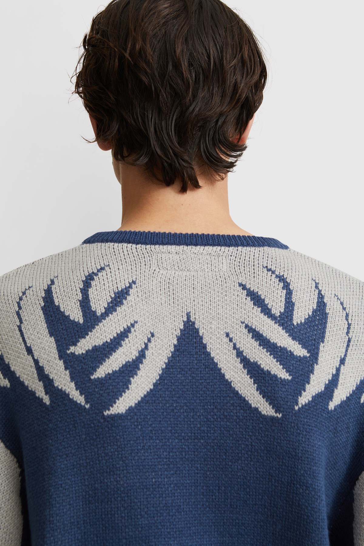 Neighborhood Jacquard / AW-Knit . LS Blue | WoodWood.com