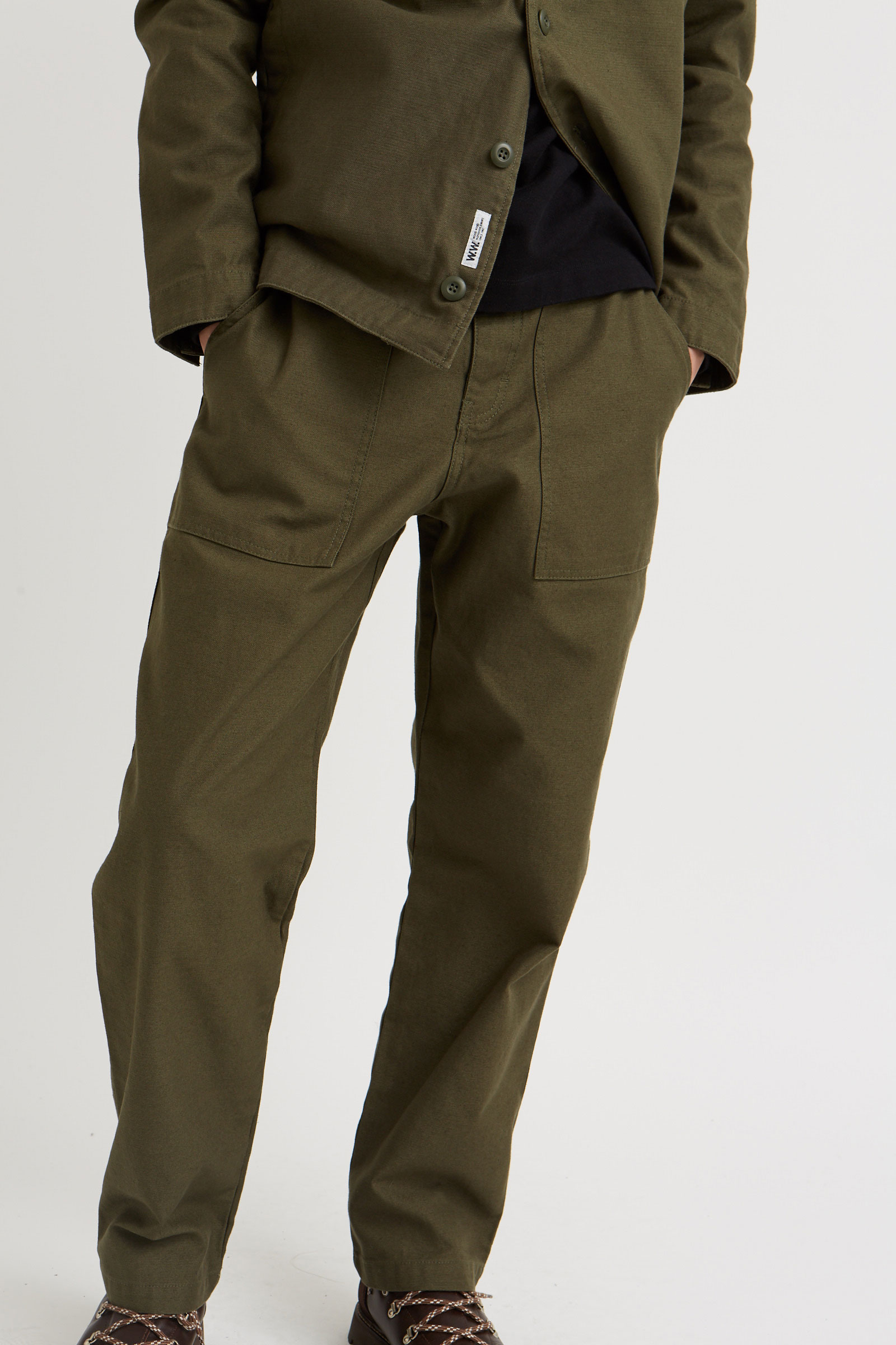 Wood Wood Stanley Crisp Herringbone Trousers  Casual trousers  Booztcom