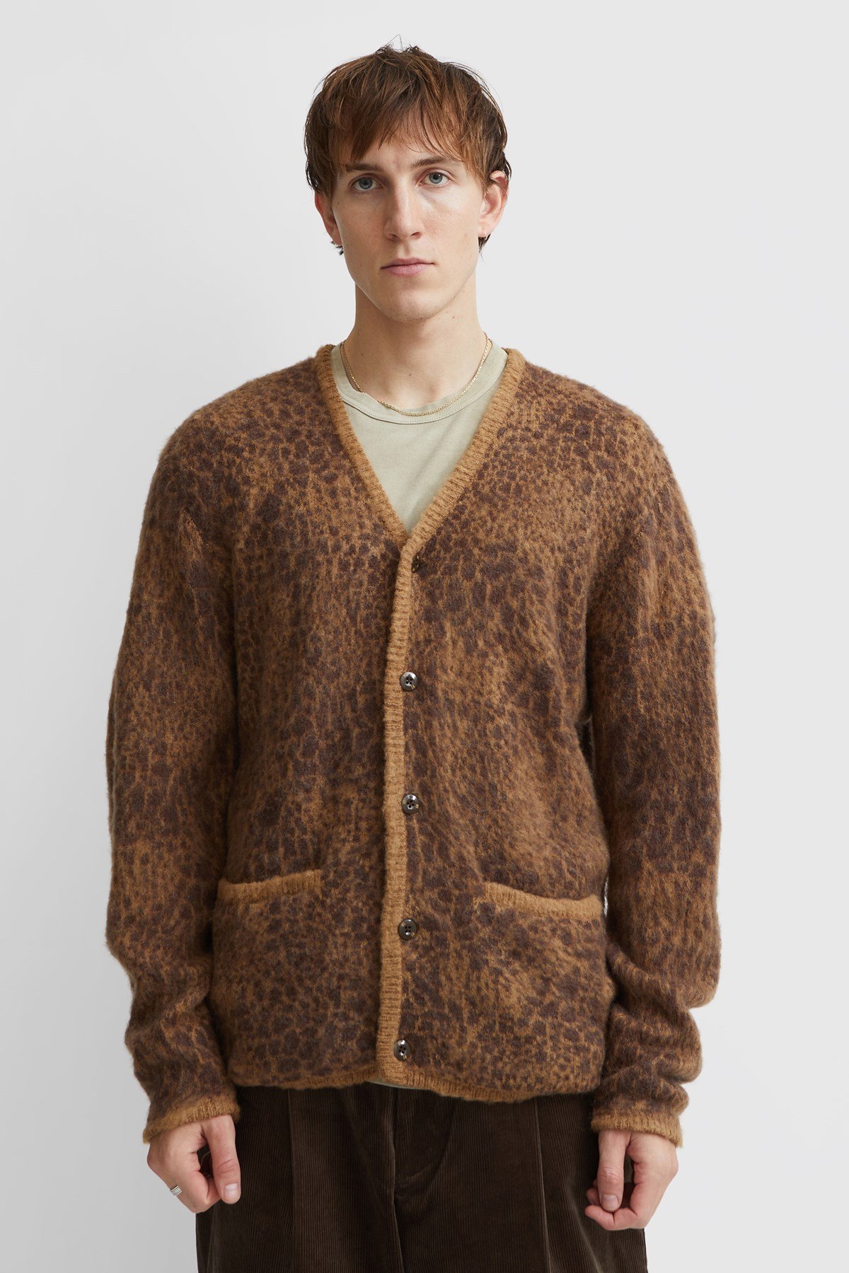 Neighborhood Mohair Cardigan / AN-Knit . LS Brown | WoodWood.com