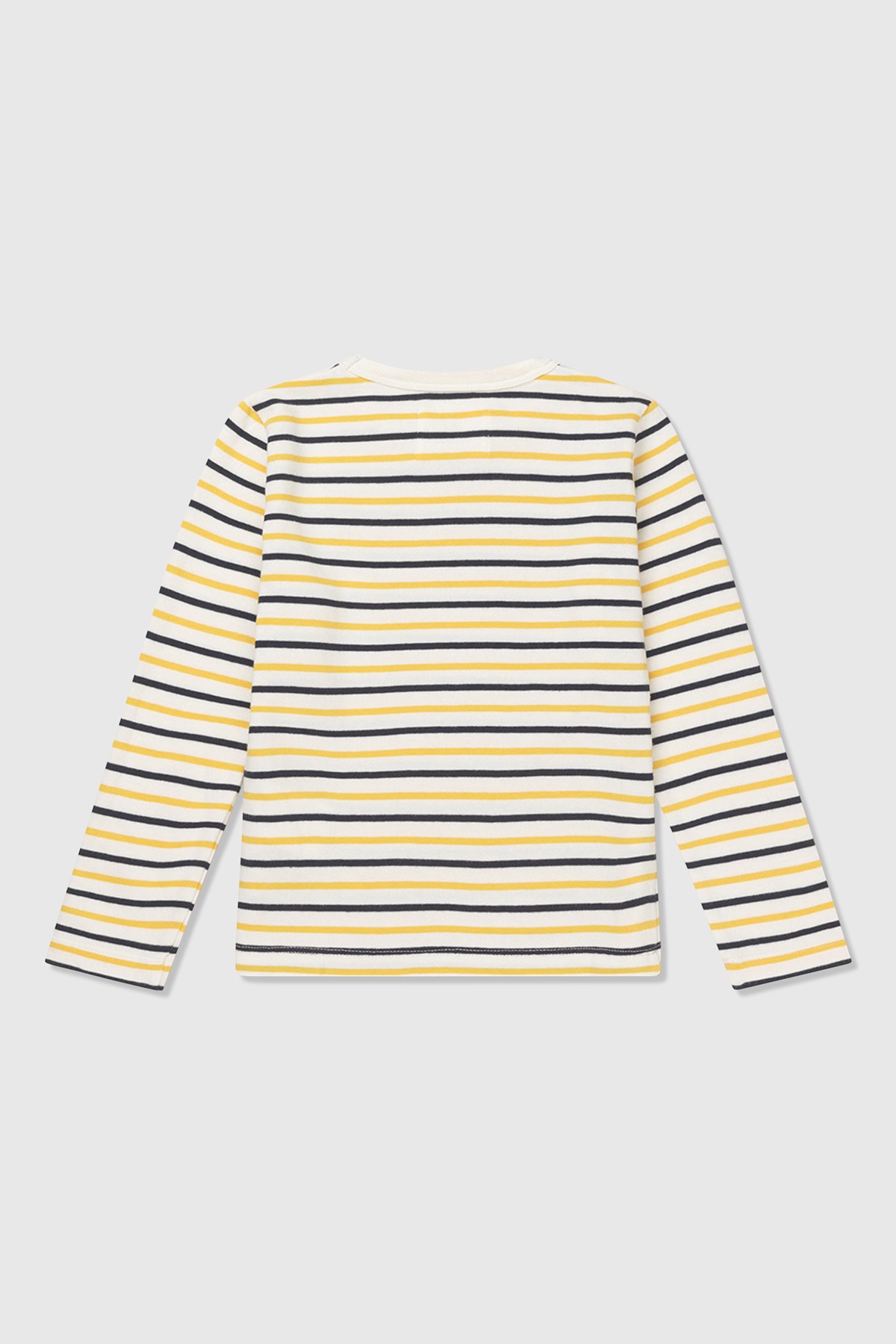 Double A T-shirt LS Off-white/yellow Wood Wood stripes kids by Kim stripe