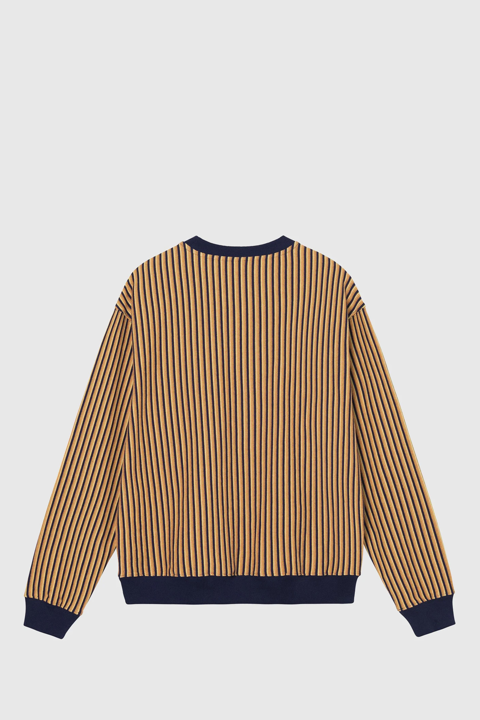 Stüssy Vertical Dot Striped LS Crew Navy | WoodWood.com