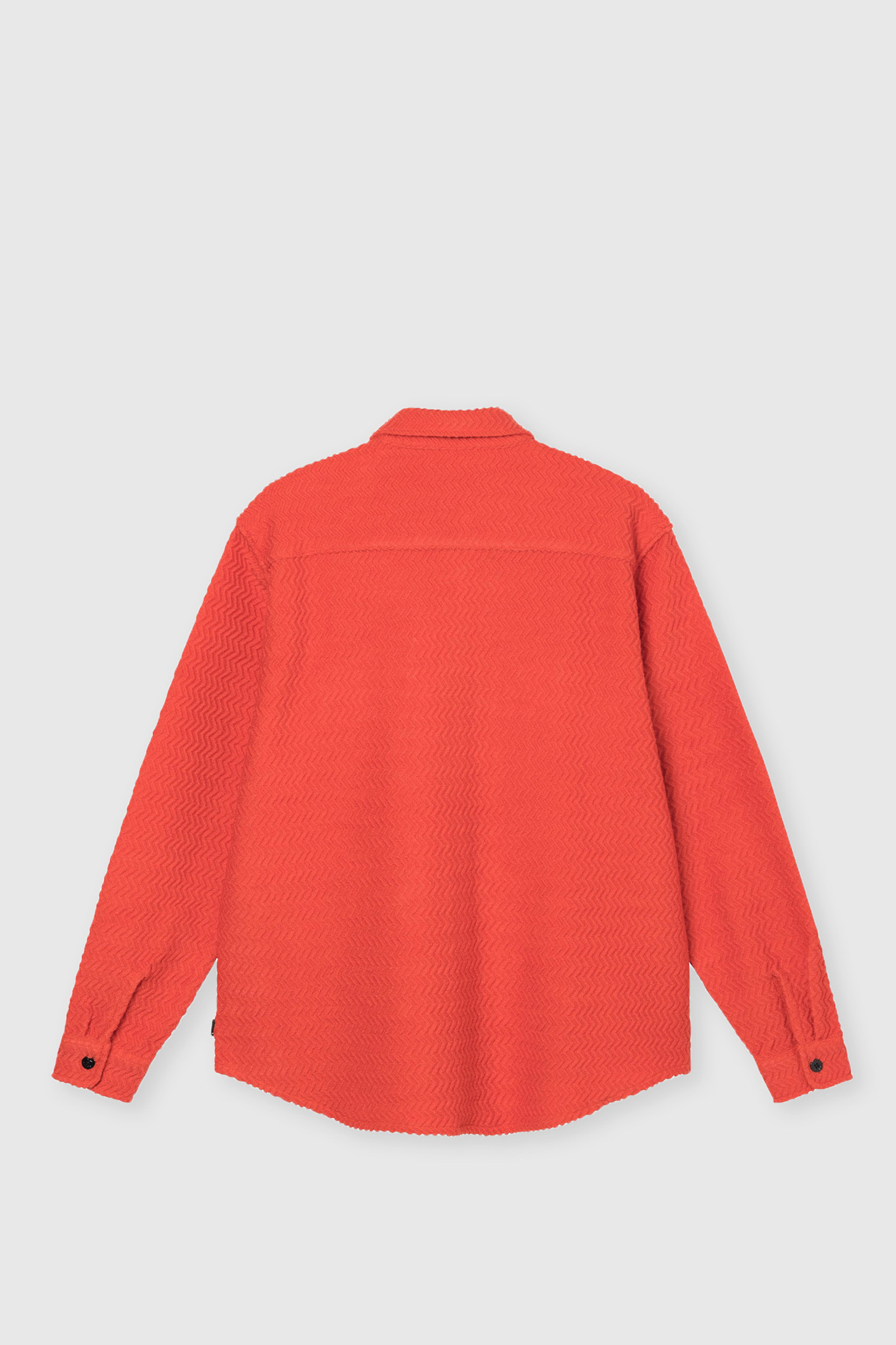 Stüssy Textured wool CPO LS Shirt Orange | WoodWood.com