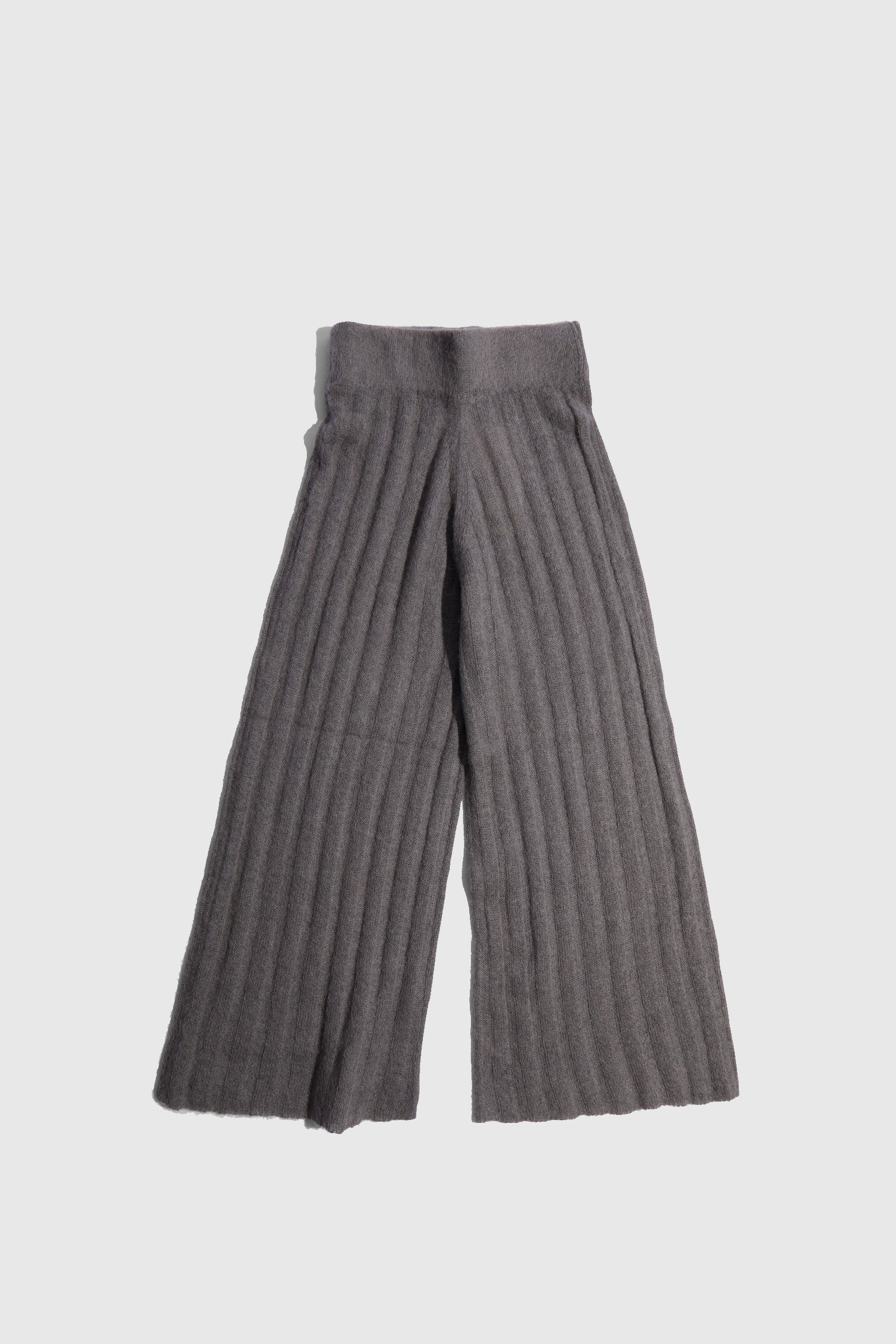 Alpaca Ribbed Wide-Leg Pant